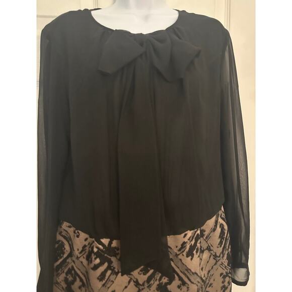 Lafayette 148 New York dress size 10. Black with mohair embellished skirt - Picture 2 of 16